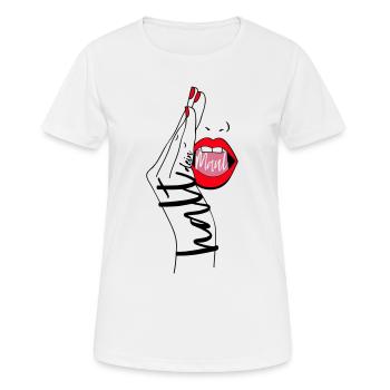 Shut up - Women's Breathable T-Shirt - white - Front - AI Model Female 172 dark (172cm)