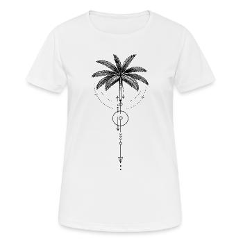 Wanderlust - Frauen T-Shirt atmungsaktiv - Weiß - Vorne - AI Model Female 172 dark (172cm)
