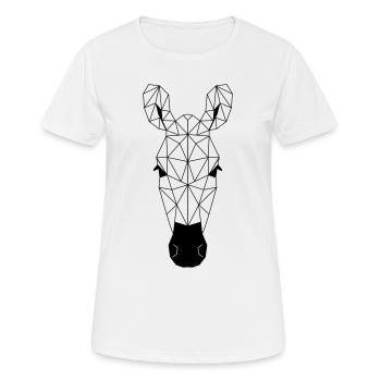 Polygone zèbre - T-shirt respirant Femme - blanc - Devant - AI Model Female 172 dark (172cm)