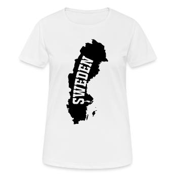 Suède- - T-shirt respirant Femme - blanc - Devant - AI Model Female 172 dark (172cm)