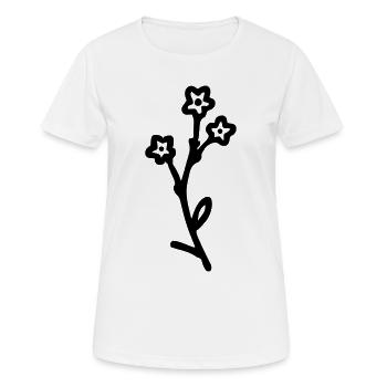 Blume - Frauen T-Shirt atmungsaktiv - Weiß - Vorne - AI Model Female 172 dark (172cm)