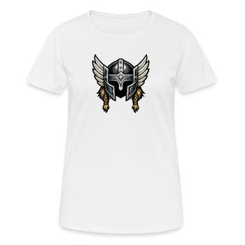 Valkyrie Helm mit Flügeln - Frauen T-Shirt atmungsaktiv - Weiß - Vorne - AI Model Female 172 dark (172cm)
