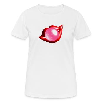 Kaugummiblase - Frauen T-Shirt atmungsaktiv - Weiß - Vorne - AI Model Female 172 dark (172cm)