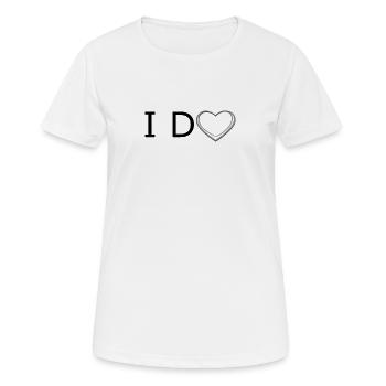 Je fais - T-shirt respirant Femme - blanc - Devant - AI Model Female 172 dark (172cm)