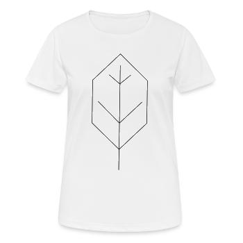 blatt kontur - Frauen T-Shirt atmungsaktiv - Weiß - Vorne - AI Model Female 172 dark (172cm)