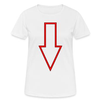 Arrow Directional Arrow Signpost - Women's Breathable T-Shirt - white - Front - AI Model Female 172 dark (172cm)