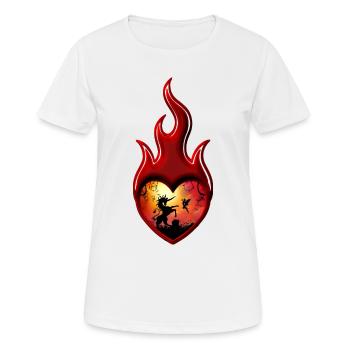 Unicorn with fairy at sunset. - Women's Breathable T-Shirt - white - Front - AI Model Female 172 dark (172cm)