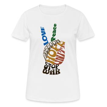 Message vibrant Liberté Design - T-shirt respirant Femme - blanc - Devant - AI Model Female 172 dark (172cm)