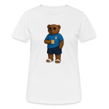 Exercice de l'ours avec motif italien - T-shirt respirant Femme - blanc - Devant - AI Model Female 172 dark (172cm)