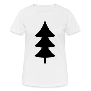 Tanne - Frauen T-Shirt atmungsaktiv - Weiß - Vorne - AI Model Female 172 dark (172cm)
