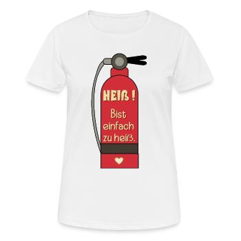 Extincteur pour la Saint-Valentin - T-shirt respirant Femme - blanc - Devant - AI Model Female 172 dark (172cm)