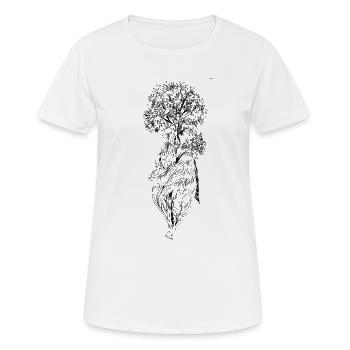 Flower - Frauen T-Shirt atmungsaktiv - Weiß - Vorne - AI Model Female 172 dark (172cm)