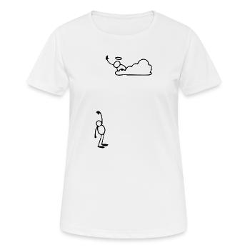 Humour - T-shirt respirant Femme - blanc - Devant - AI Model Female 172 dark (172cm)