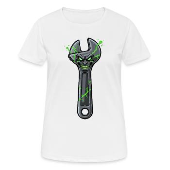 Grimmiger Zersplitter Schraubenschlüssel - Frauen T-Shirt atmungsaktiv - Weiß - Vorne - AI Model Female 172 dark (172cm)