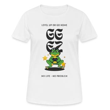 Frog Player Level Up - Women's Breathable T-Shirt - white - Front - AI Model Female 172 dark (172cm)