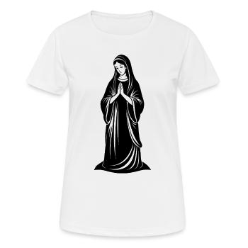 La Vierge Marie priant - T-shirt respirant Femme - blanc - Devant - AI Model Female 172 dark (172cm)