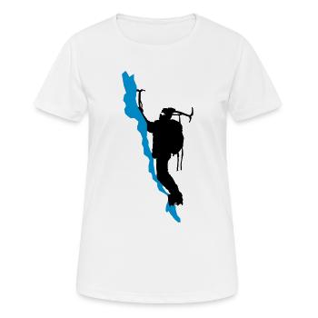 Bergsteiger - Frauen T-Shirt atmungsaktiv - Weiß - Vorne - AI Model Female 172 dark (172cm)