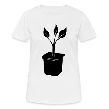 Cutting in breeding tray - Women's Breathable T-Shirt - white - Front - AI Model Female 172 dark (172cm)