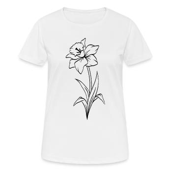 Narcissus - Women's Breathable T-Shirt - white - Front - AI Model Female 172 dark (172cm)