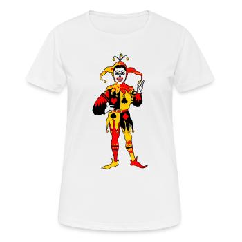 Joker des Kartenspiels - Frauen T-Shirt atmungsaktiv - Weiß - Vorne - AI Model Female 172 dark (172cm)