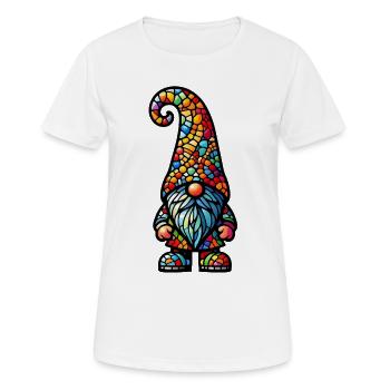 Gnom - Frauen T-Shirt atmungsaktiv - Weiß - Vorne - AI Model Female 172 dark (172cm)
