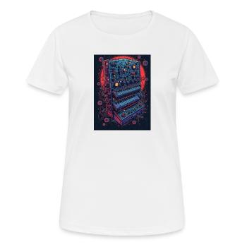 Futuristic electronic music device - Women's Breathable T-Shirt - white - Front - AI Model Female 172 dark (172cm)