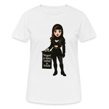 Vergiss deinen Schleier, offenbare deine Kraft - Frauen T-Shirt atmungsaktiv - Weiß - Vorne - AI Model Female 172 dark (172cm)