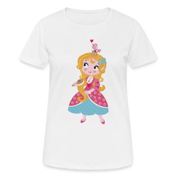 Süße Prinzessin  - Frauen T-Shirt atmungsaktiv - Weiß - Vorne - AI Model Female 172 dark (172cm)
