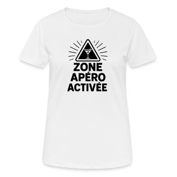 Aperitif area activated - Women's Breathable T-Shirt - white - Front - AI Model Female 172 dark (172cm)