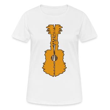 Street Art Graffiti Gitarre  - Frauen T-Shirt atmungsaktiv - Weiß - Vorne - AI Model Female 172 dark (172cm)