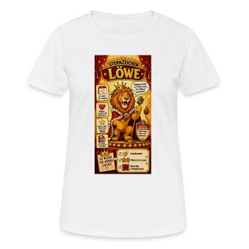 Sternzeichen Löwe Applaus für die prächtige Mähne - Frauen T-Shirt atmungsaktiv - Weiß - Vorne - AI Model Female 172 dark (172cm)