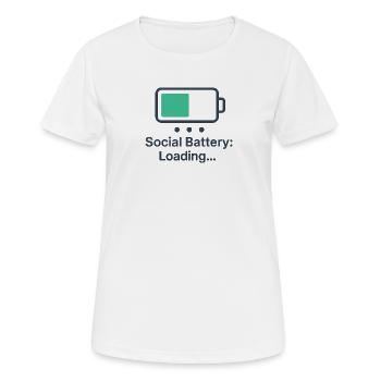 Digitale Ladeanimation auf T-Shirt - Frauen T-Shirt atmungsaktiv - Weiß - Vorne - AI Model Female 172 dark (172cm)