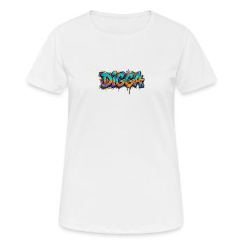 Digga Graffiti Neon Burst - T-shirt respirant Femme - blanc - Devant - AI Model Female 172 dark (172cm)