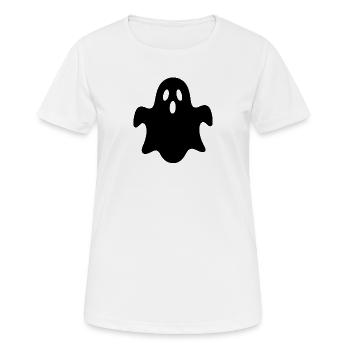 Spukhaftes Geistermotiv für Halloween - Frauen T-Shirt atmungsaktiv - Weiß - Vorne - AI Model Female 172 dark (172cm)