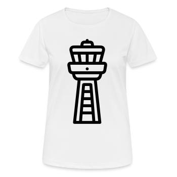 tour de contrôle - T-shirt respirant Femme - blanc - Devant - AI Model Female 172 dark (172cm)