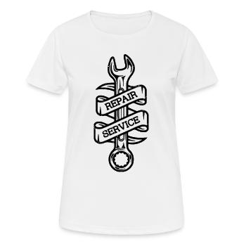 Repair Service - T-shirt respirant Femme - blanc - Devant - AI Model Female 172 dark (172cm)