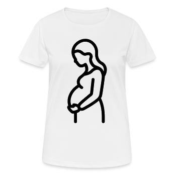 pregnancy - Women's Breathable T-Shirt - white - Front - AI Model Female 172 dark (172cm)