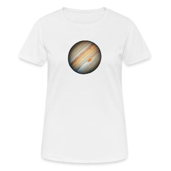 Jupiter & riesiger roter Fleck - Frauen T-Shirt atmungsaktiv - Weiß - Vorne - AI Model Female 172 dark (172cm)
