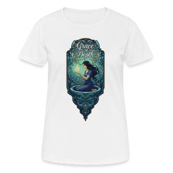 Grace of depth woman with fire - Women's Breathable T-Shirt - white - Front - AI Model Female 172 dark (172cm)