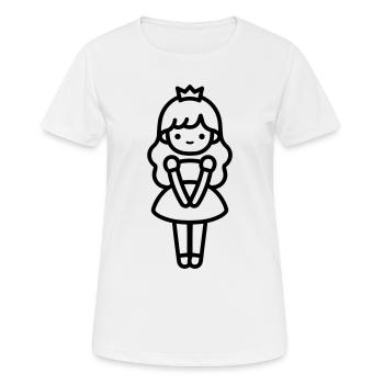 Prinzessin - Frauen T-Shirt atmungsaktiv - Weiß - Vorne - AI Model Female 172 dark (172cm)