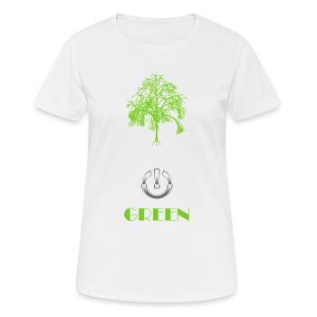 Green Power Tree Logo - T-shirt respirant Femme - blanc - Devant - AI Model Female 172 dark (172cm)