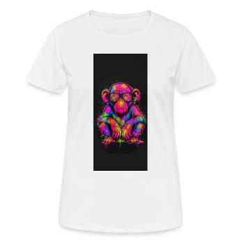 Neon Crazy mit funkelnden Sonnenbrillen - Frauen T-Shirt atmungsaktiv - Weiß - Vorne - AI Model Female 172 dark (172cm)