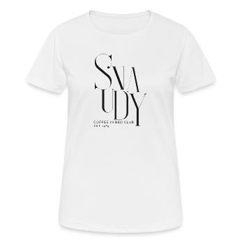 Sunday Coffee in Bed Club Schriftzug  - Frauen T-Shirt atmungsaktiv - Weiß - Vorne - AI Model Female 172 dark (172cm)