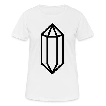 cristal de quartz - T-shirt respirant Femme - blanc - Devant - AI Model Female 172 dark (172cm)