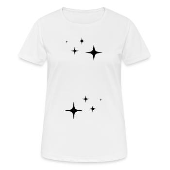 Funkeln Glitzer Sterne - Frauen T-Shirt atmungsaktiv - Weiß - Vorne - AI Model Female 172 dark (172cm)