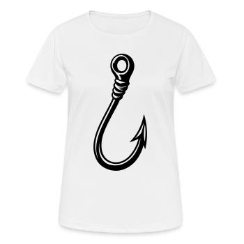 Angelhaken Symbol - Frauen T-Shirt atmungsaktiv - Weiß - Vorne - AI Model Female 172 dark (172cm)