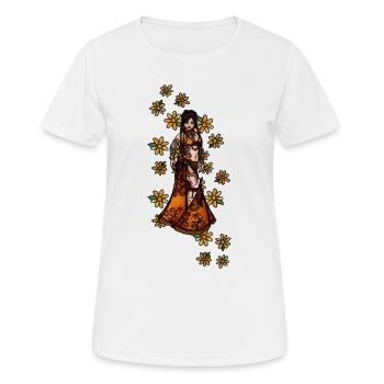 Boho Henna Flora Goddess - Women's Breathable T-Shirt - white - Front - AI Model Female 172 dark (172cm)