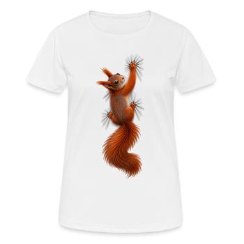 Squirrel on the T-shirt - Women's Breathable T-Shirt - white - Front - AI Model Female 172 dark (172cm)