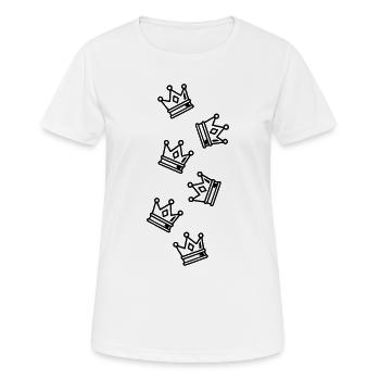 Kronen Symbolik - Frauen T-Shirt atmungsaktiv - Weiß - Vorne - AI Model Female 172 dark (172cm)