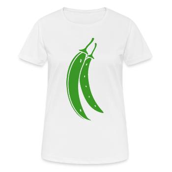 haricot vert - T-shirt respirant Femme - blanc - Devant - AI Model Female 172 dark (172cm)